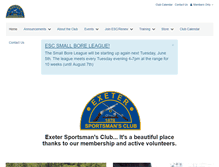 Tablet Screenshot of exetersportsmansclub.com